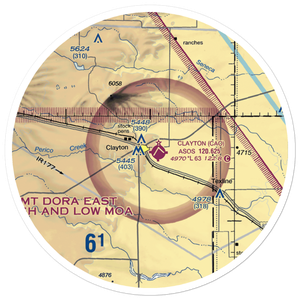 Clayton Municipal Airpark (CAO) VFR Sectional Sticker (30 mile)