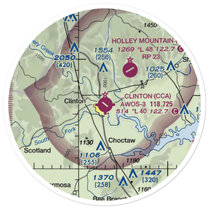 Clinton Municipal Airport (CCA) VFR Sectional Sticker (20 mile)