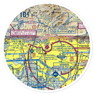 Cable Airport (CCB) VFR Sectional Sticker (30 mile)