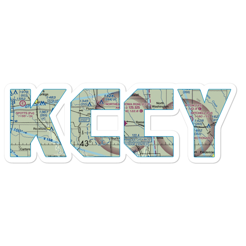 Northeast Iowa Regional Airport (CCY) VFR Sectional Sticker 