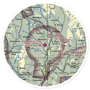 Caledonia County Airport (CDA) VFR Sectional Sticker (30 mile)