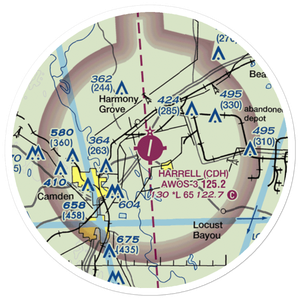 Harrell Field (CDH) VFR Sectional Sticker (20 mile)