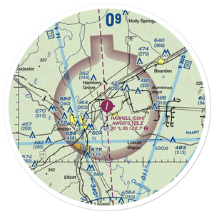 Harrell Field (CDH) VFR Sectional Sticker (30 mile)