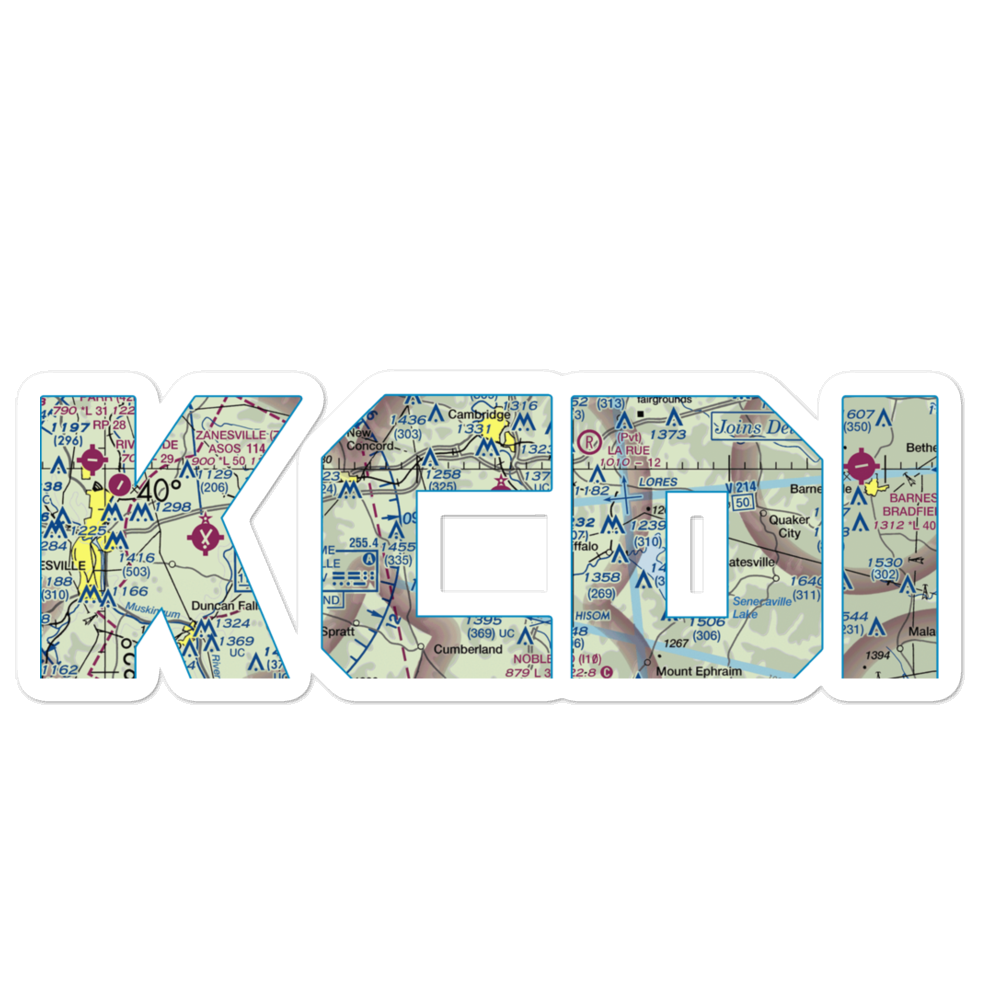 Cambridge Municipal Airport (CDI) VFR Sectional Sticker 