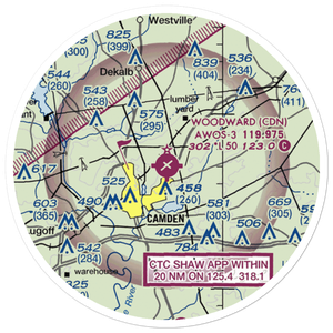Woodward Field (CDN) VFR Sectional Sticker (20 mile)