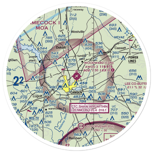 Woodward Field (CDN) VFR Sectional Sticker (30 mile)