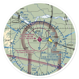 Childress Municipal Airport (CDS) VFR Sectional Sticker (30 mile)