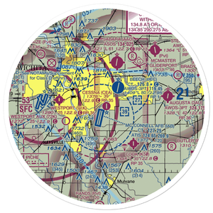 Cessna Aircraft Field (CEA) VFR Sectional Sticker (30 mile)