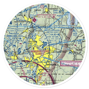 Westover ARB/Metropolitan Airport (CEF) VFR Sectional Sticker (30 mile)