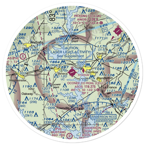 Oconee County Regional Airport (CEU) VFR Sectional Sticker (30 mile)