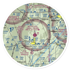 Mettel Field (CEV) VFR Sectional Sticker (30 mile)