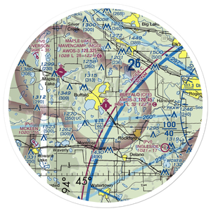 Buffalo Municipal Airport (CFE) VFR Sectional Sticker (30 mile)