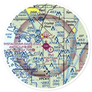 Crystal River Airport (CGC) VFR Sectional Sticker (20 mile)