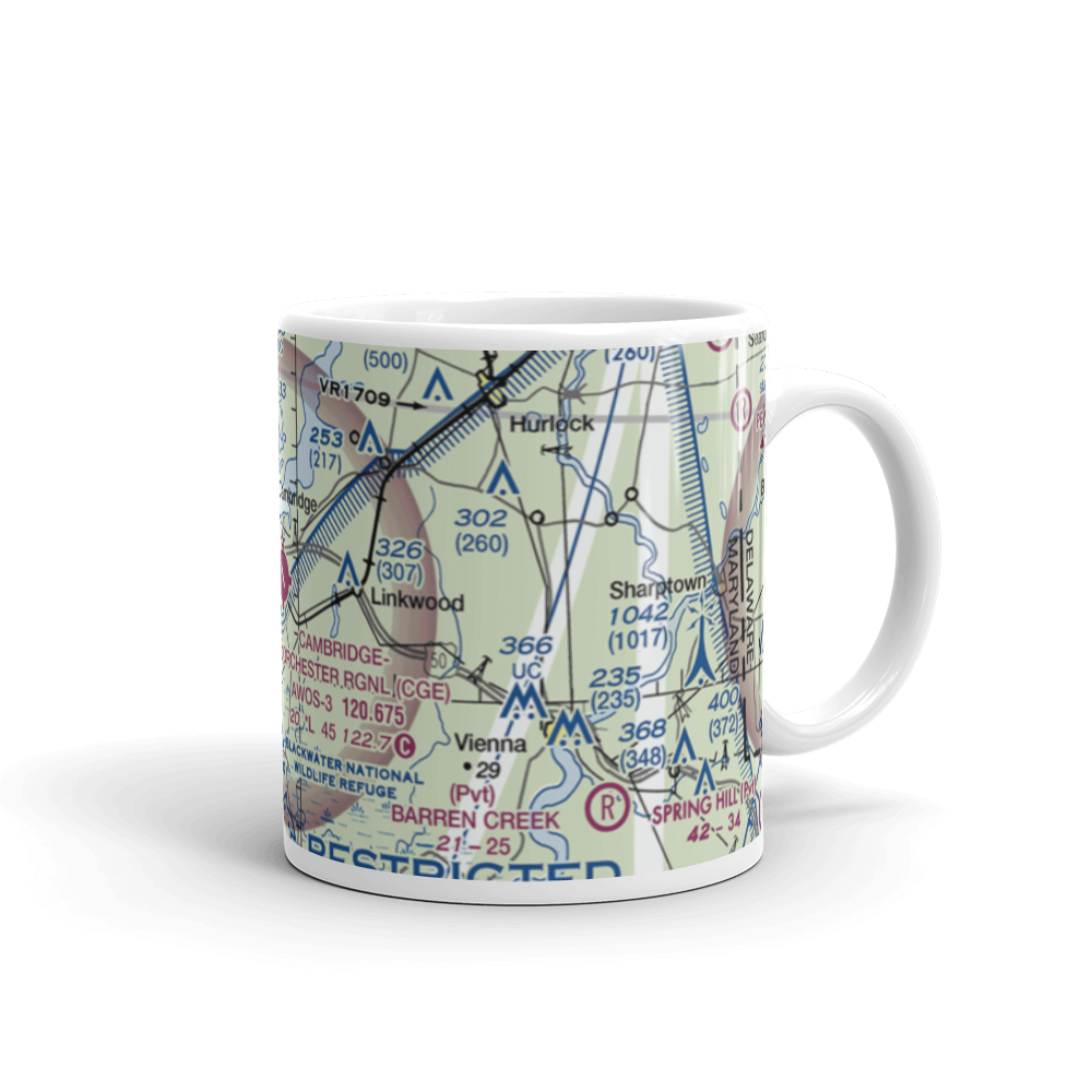 Cambridge Dorchester Airport (CGE) VFR Sectional  Mug 
