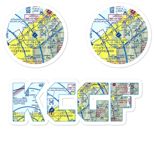 Cuyahoga County Airport (CGF) VFR Sectional Sticker Pack