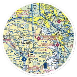 College Park Airport (CGS) VFR Sectional Sticker (30 mile)