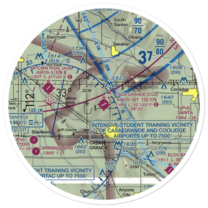 Casa Grande Municipal Airport (CGZ) VFR Sectional Sticker (30 mile)