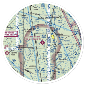Wauchula Municipal Airport (CHN) VFR Sectional Sticker (30 mile)