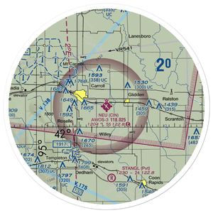 Arthur N Neu Airport (CIN) VFR Sectional Sticker (30 mile)