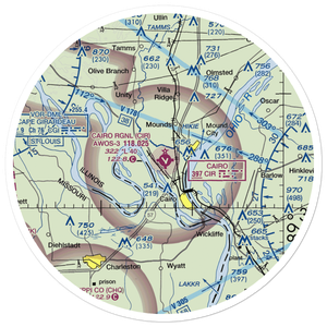 Cairo Regional Airport (CIR) VFR Sectional Sticker (30 mile)