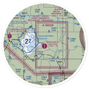Kegelman AF Aux Field (CKA) VFR Sectional Sticker (30 mile)