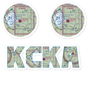 Kegelman AF Aux Field (CKA) VFR Sectional Sticker Pack