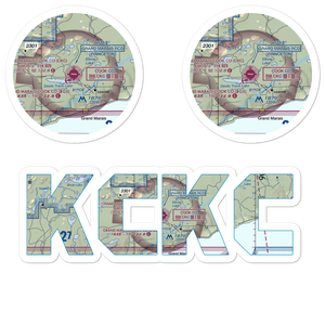 Grand Marais Cook County Airport (CKC) VFR Sectional Sticker Pack