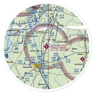 Fletcher Field (CKM) VFR Sectional Sticker (30 mile)