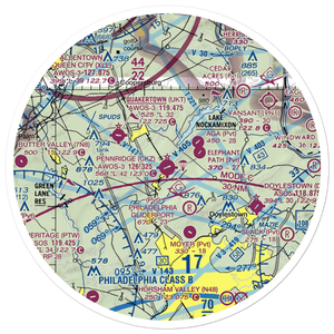 Pennridge Airport (CKZ) VFR Sectional Sticker (30 mile)