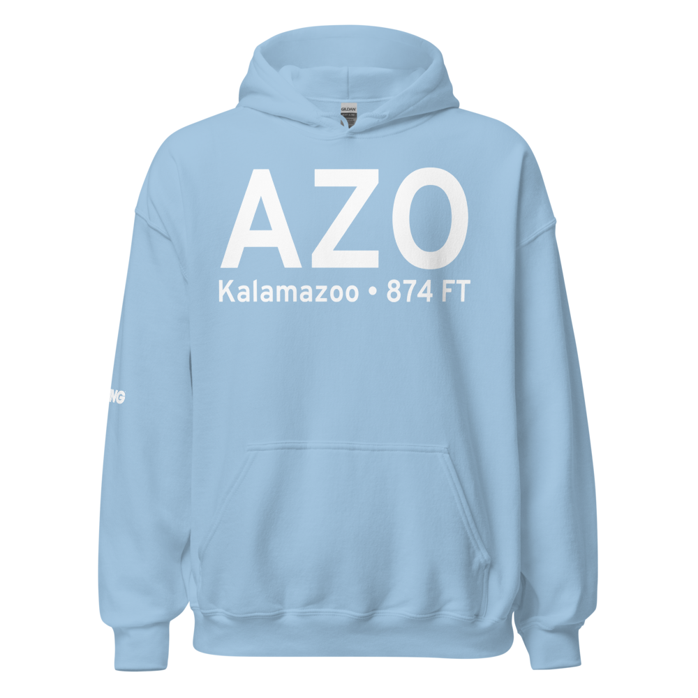Kalamazoo (KAZO) Airport Hoodie Sweatshirt 