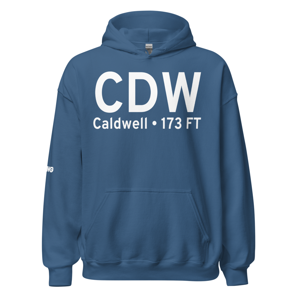 Caldwell (KCDW) Airport Hoodie Sweatshirt 