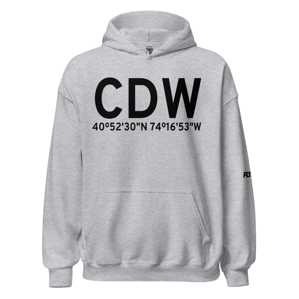 Caldwell (KCDW) Airport Hoodie Sweatshirt 