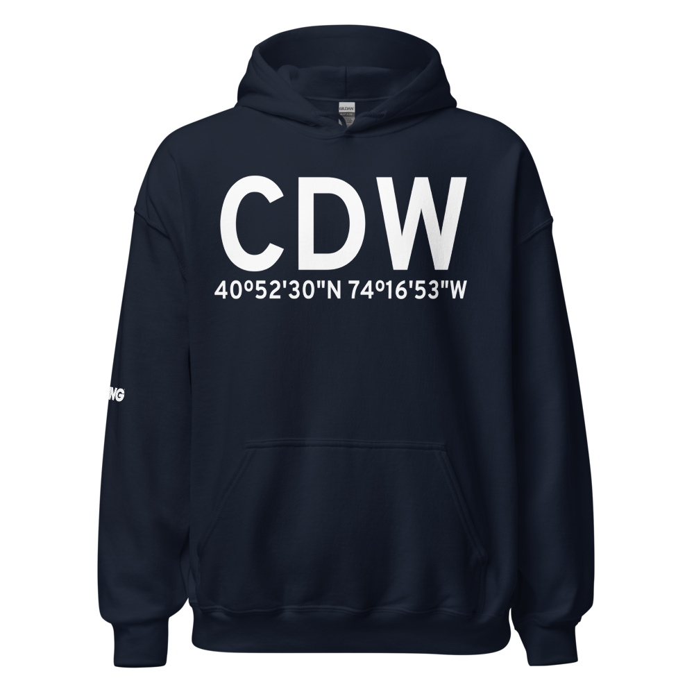 Caldwell (KCDW) Airport Hoodie Sweatshirt 