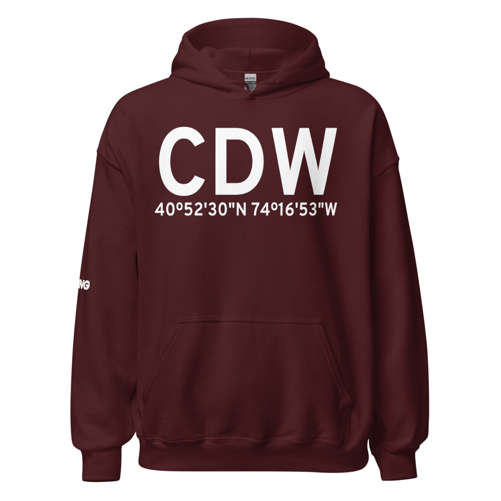 Caldwell (KCDW) Airport Hoodie Sweatshirt 