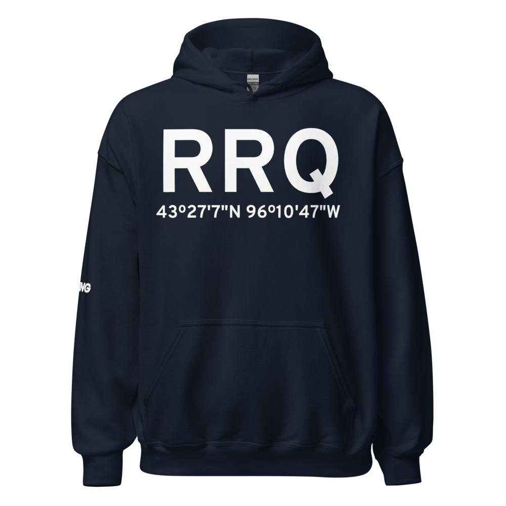 Rock Rapids (KRRQ) Airport Hoodie Sweatshirt 