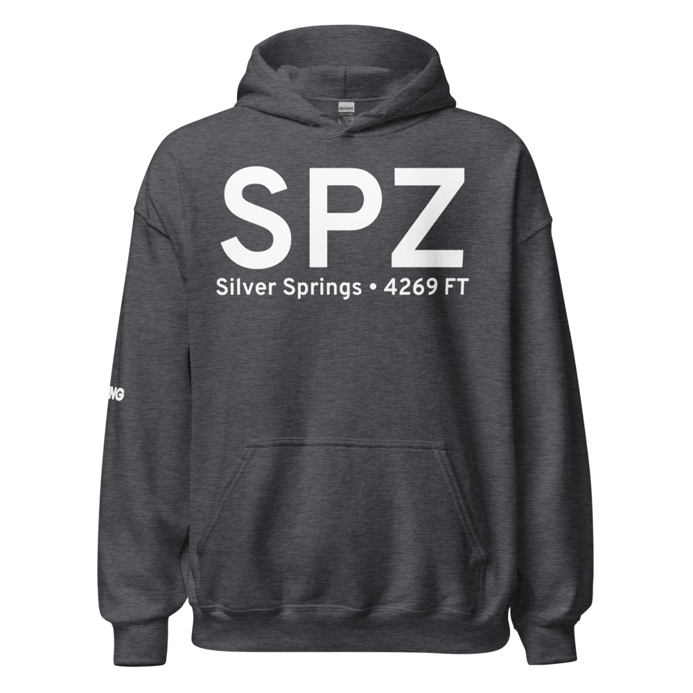 Silver Springs (KSPZ) Airport Hoodie Sweatshirt 