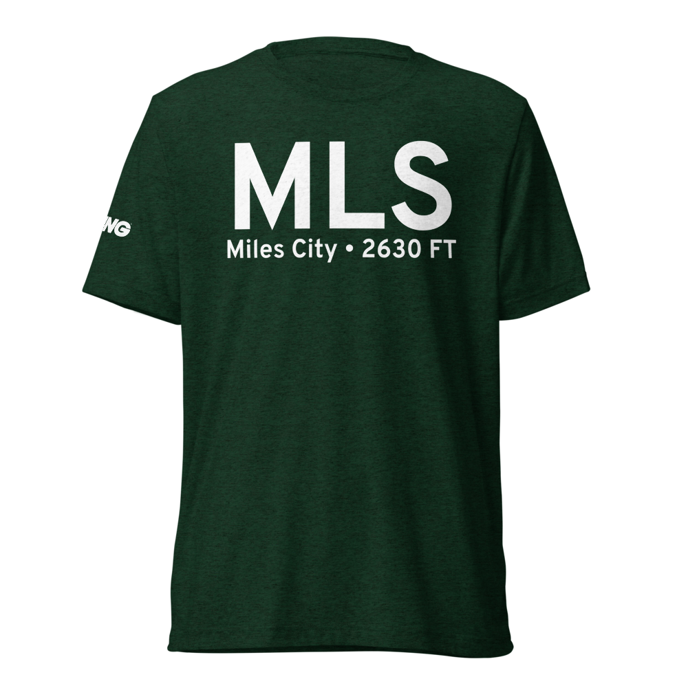 Miles City (KMLS) Airport Tri-blend T-Shirt 