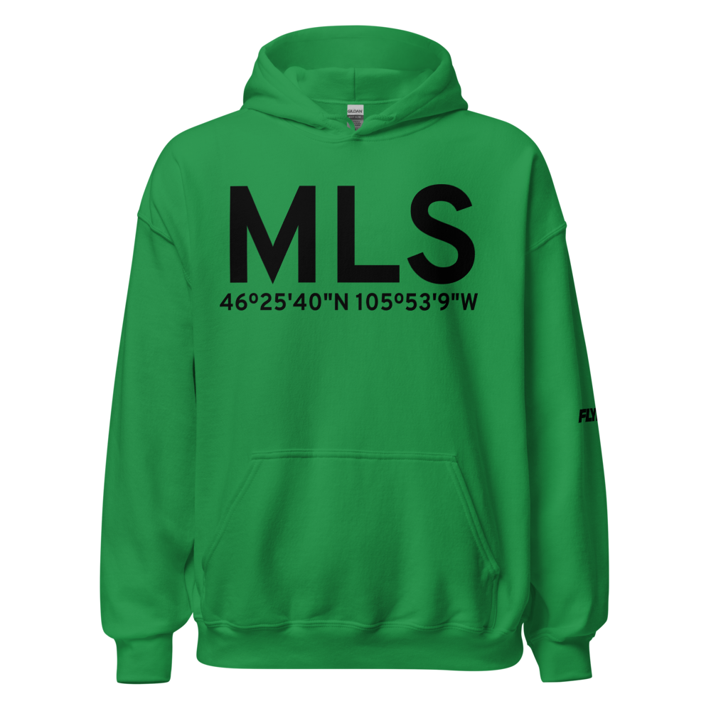 Miles City (KMLS) Airport Hoodie Sweatshirt 