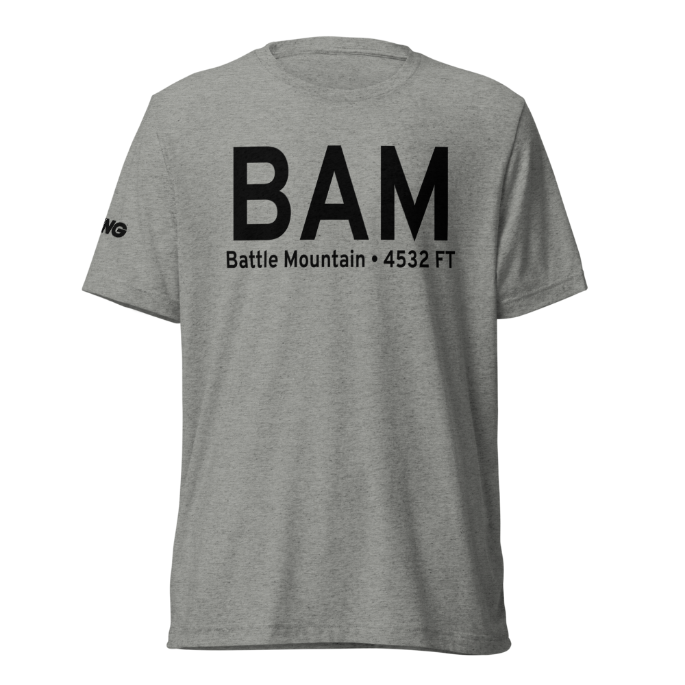 Battle Mountain (KBAM) Airport Tri-blend T-Shirt 