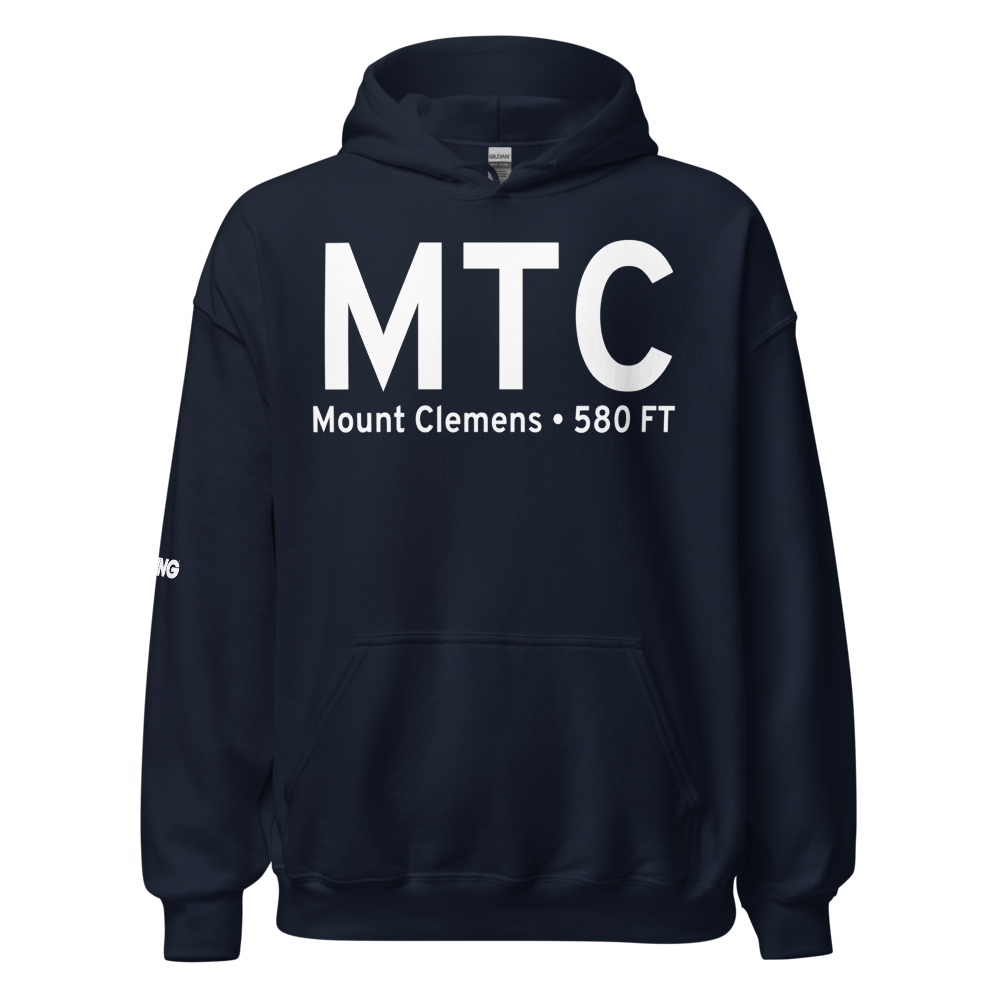 Mount Clemens (KMTC) Airport Hoodie Sweatshirt 