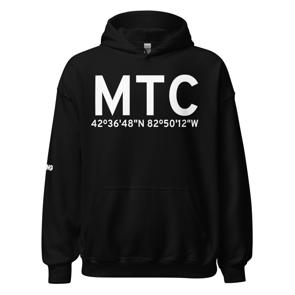 Mount Clemens (KMTC) Airport Hoodie Sweatshirt 