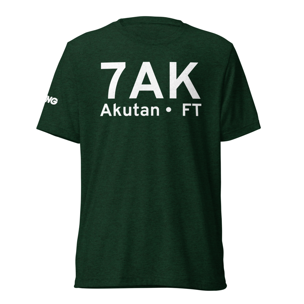 Akutan (PAUT) Airport Tri-blend T-Shirt 