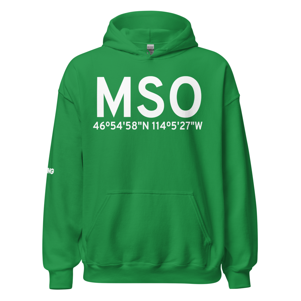 Missoula (KMSO) Airport Hoodie Sweatshirt 