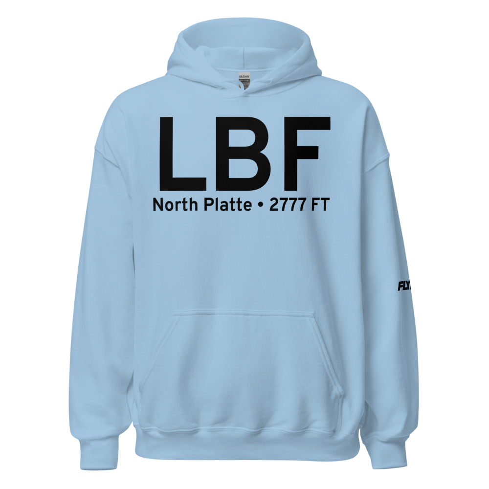 North Platte (KLBF) Airport Hoodie Sweatshirt 