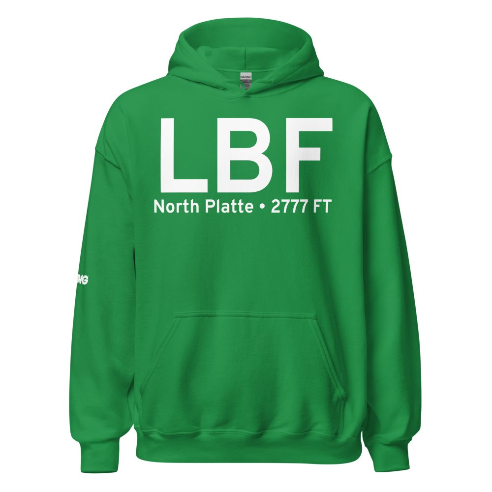North Platte (KLBF) Airport Hoodie Sweatshirt 