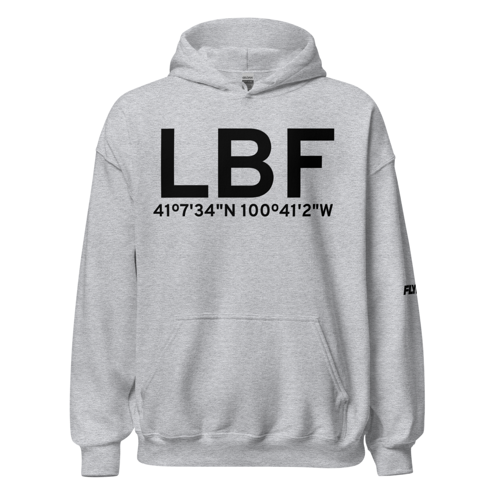 North Platte (KLBF) Airport Hoodie Sweatshirt 