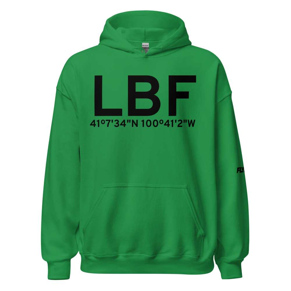 North Platte (KLBF) Airport Hoodie Sweatshirt 
