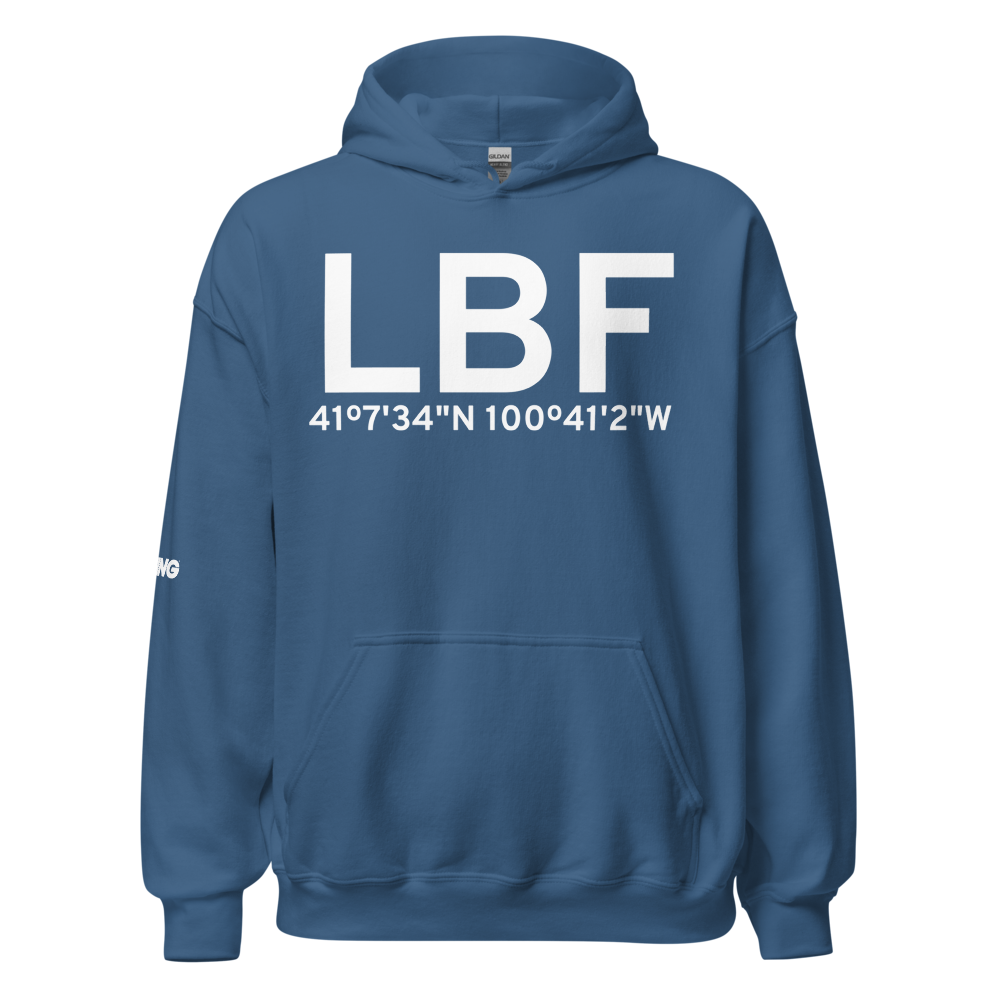 North Platte (KLBF) Airport Hoodie Sweatshirt 