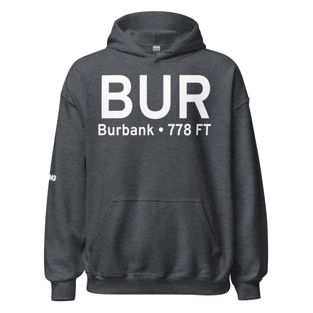 Burbank (KBUR) Airport Hoodie Sweatshirt 
