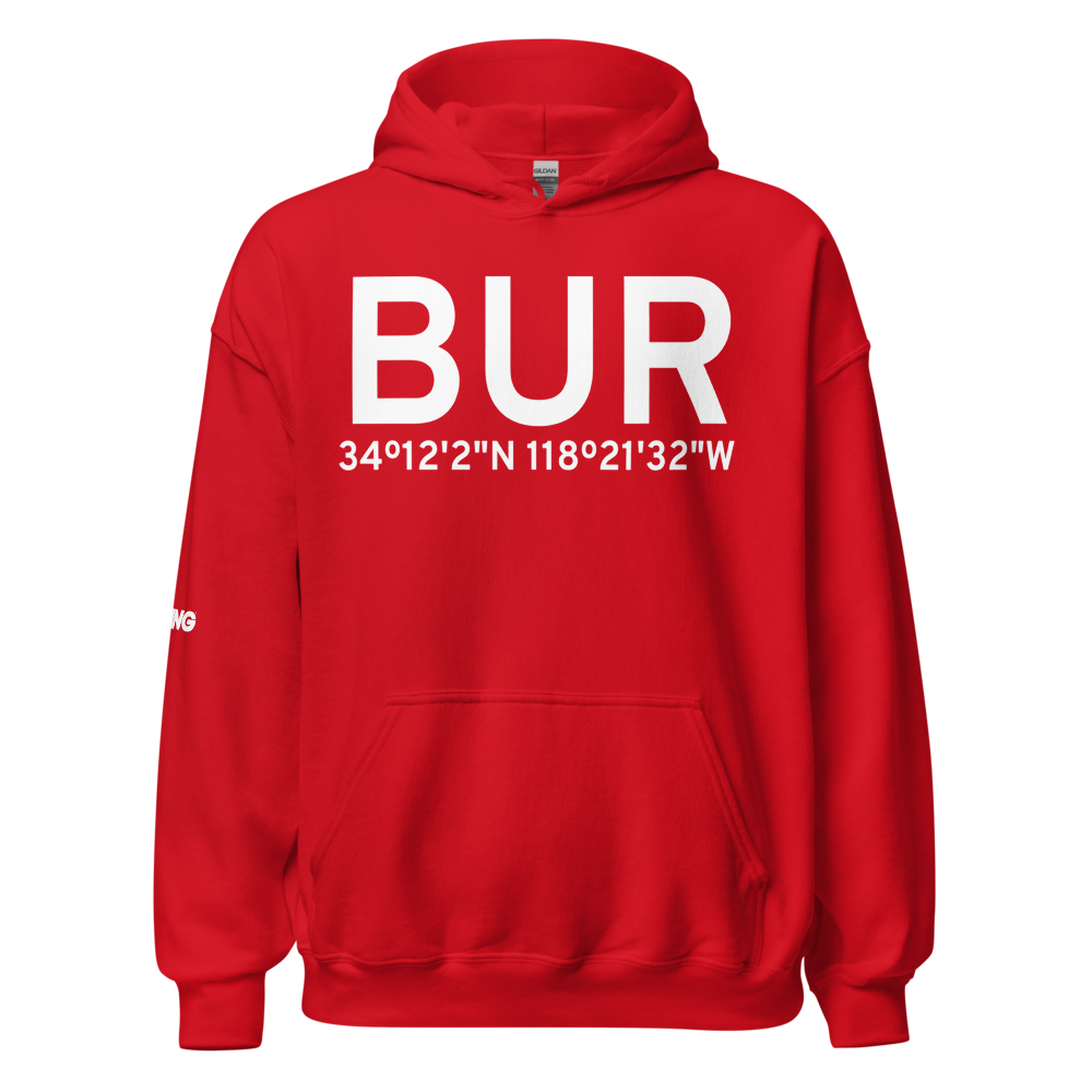 Burbank (KBUR) Airport Hoodie Sweatshirt 